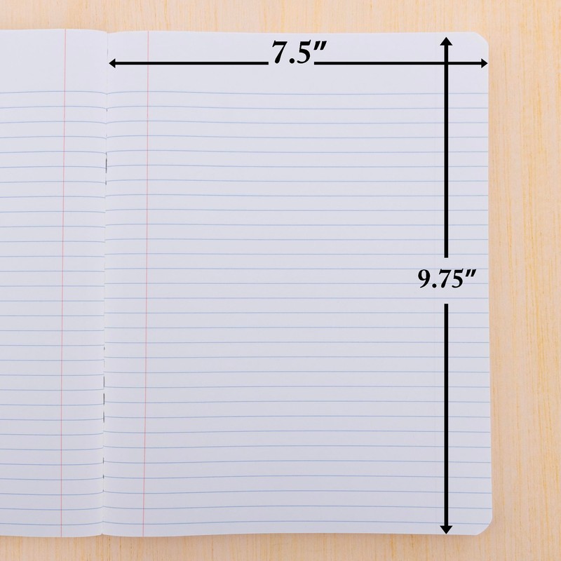 BAZIC Composition Notebook Black Marble College Ruled 100 Sheet Notebook,