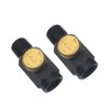 FDXGYH 2 Pcs Brass In-Line Air Flow Regulator Adjustable 1/4"