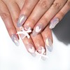 TENPAL French Tip Press On Nails Short Almond Nude Pink