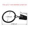 AMZSEVEN 90 Pack Curtain Rings with Clips, Drapery Clips with