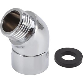 LYSAIMG 135 Degrees Handhold Shower Elbow Adapter,G1/2 Chrome Handhold Shower Arm Extension Elbow Connector for Most Standard Shower Systems