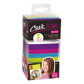 Style Me Up Hair Color Accessories for Girls, Temporary Hair Chalk, Stencil Styling Tools