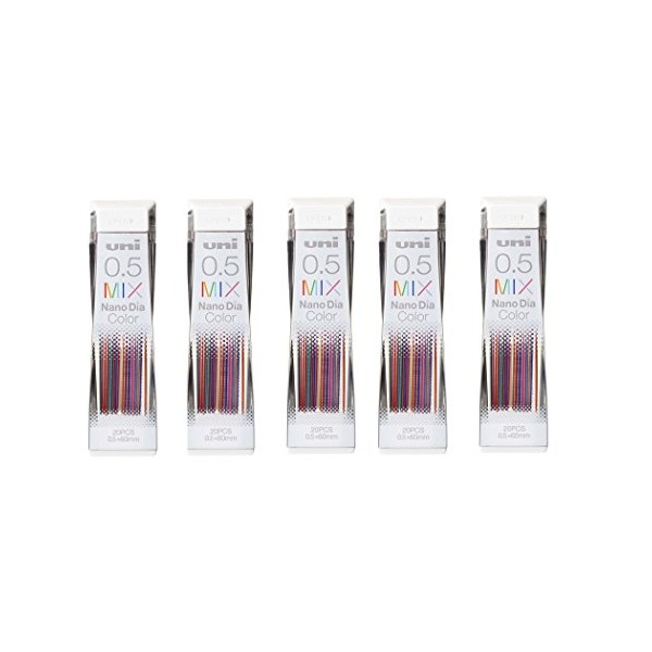 Uni NanoDia Color Mechanical Pencil Leads 0.5mm 7 Color MIX,