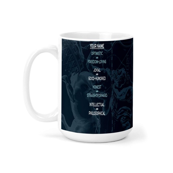 Bleu Reign Ceramic 15oz Mug Personalized Zodiac Sign Custom Name