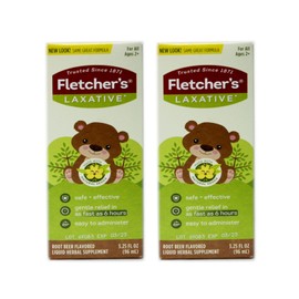 Fletcher's Laxative For Kids Liquid Herbal Supplement, Classic Root Beer Taste 3.25 fl oz (pack of 2)