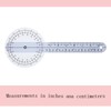 Goniometer 12 inch 360° Clear Protractor Physical Therapy, for Medical