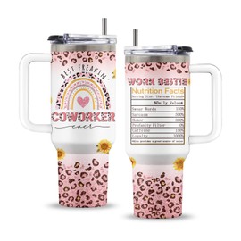 Uibunoo Farewell Gifts for Coworkers, 40 Oz Colleague Tumbler with Handle & Straw, Gift for Colleague Female, Birthday Present for Work Besties, Office Gift for Coworker, Gifts for Mothers Day