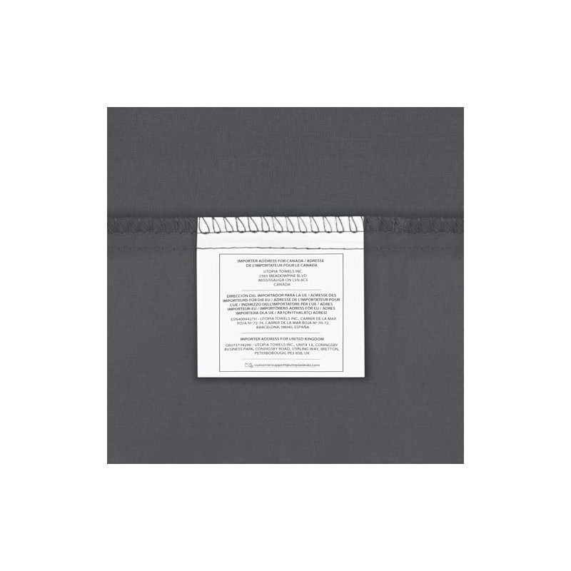 Utopia Bedding Utopia Bedding Bed Sheet Set Single, Grey, 3