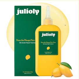 Julioly Mango Extract Collagen Silk Keratin Conditioner, for all hair types - simple, natural, effective, anti-hair loss, formaldehyde free 300ML - Specification: 300ml*2