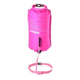 Naturehike 28L High Visible Safety Swim Buoy - Ultralight Bubble Tow Float and Dry Bag for Open Water Swimming Kayaking Snorkeling Diving Fishing Trailing with Adjustable Waist Belt (Pink)