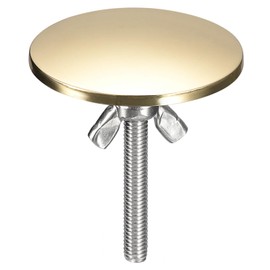 uxcell 1 Piece Kitchen Sink Hole Covers, Zinc Alloy Faucet Hole Cover for Kitchen Countertop Counter Space, Bright Gold