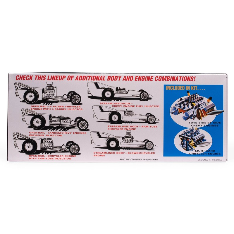 AMT AMT1380/12 1/25 FIAT Double Dragster Model Kit, Multi-Colour