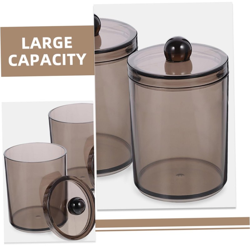 CAXUSD Cotton Swab Containers Lid 3pc Cotton Pad Dispenser Compact
