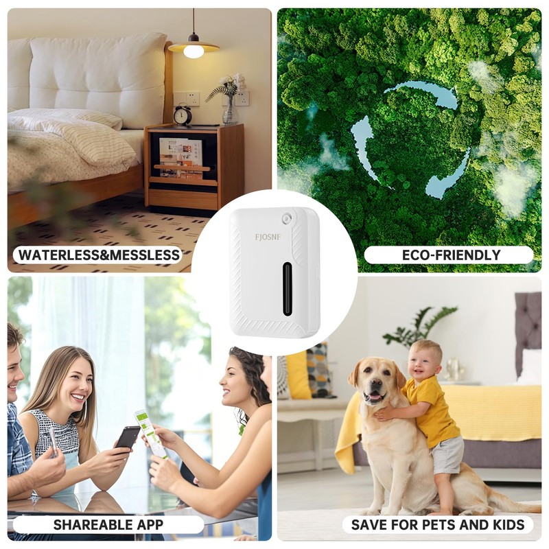 2026 Oil Diffuser Waterless 2200 Sq.Ft, Bluetooth&WiFi APP Control, 250ml