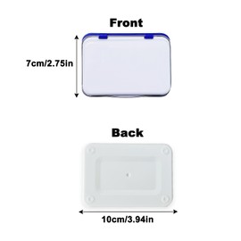 Homvik Quick-Dry Stamp Pad, Metal Case, Multiple Sizes, Blue Ink (7×10cm)