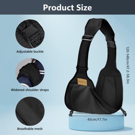 AOOWU Baby Carrier, Toddler Carrier Side, Baby Sling Carrier, Baby Wrap Carrier with Adjustable Shoulder Straps, Child Sling Baby Side with Shoulder Strap, Baby Sling for Newborns to Toddlers