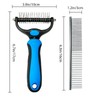 Shudyear Dog Grooming Brush and Metal Comb, Pet Grooming Brush,