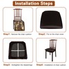 WUSOUPU Leather Seat Covers for Dining Chairs Waterproof Chair Seat