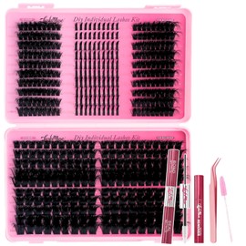 Lash Clusters Kit Spikes Left and Right 80D Fluffy Volume 150D 200D