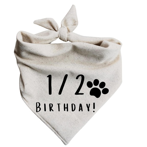 Half Birthday 1/2 Dog Bandana 6 Month Old Barkday Party