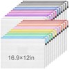 EOOUT 24pcs Mesh Zipper Pouch Extra Large Document Bag 16.9x12