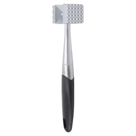 Meat Tenderizer Dual Sided Zinc Alloy Ergonomic Rubber Handle Balanced Design Meat Mallet for Steak Chicken Fish
