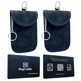 KeyCradle Car Accessories | Faraday Pouch for Car Keys 2 Pack & RFID Card 2 Pack for Your Wallet