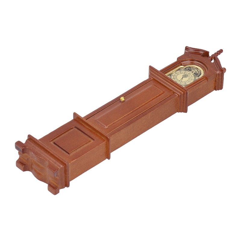 1/12 Dollhouse Miniature Grandfather Clock Wooden Mini Model Furniture Accessory
