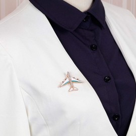 Lijun Airplane Brooch Airplane Enamel Charms Jewelry Party Badge Banquet Scarf Pens Gifts