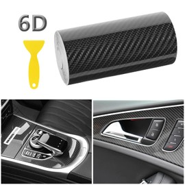 URAQT Car Door Sill Sticker 5 m x 10 cm 6D Universal Car Sticker Car Carbon Door Sill Protection Sticker for Car Door Sill Panels Front and Rear Bumpers Door Sill Strips