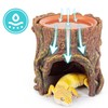 REPTIZOO Reptile Hide Cave Resin Moisture Keeping Reptile Cave with