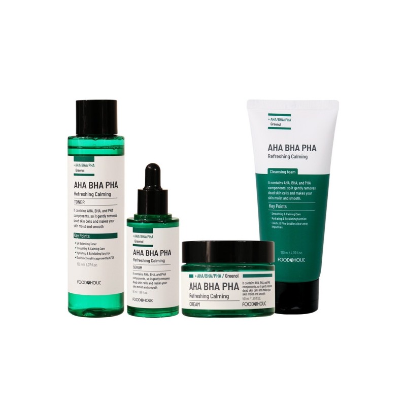 AHABAHAPAHA Refreshing Calming 5-piece set (toner + serum + cream