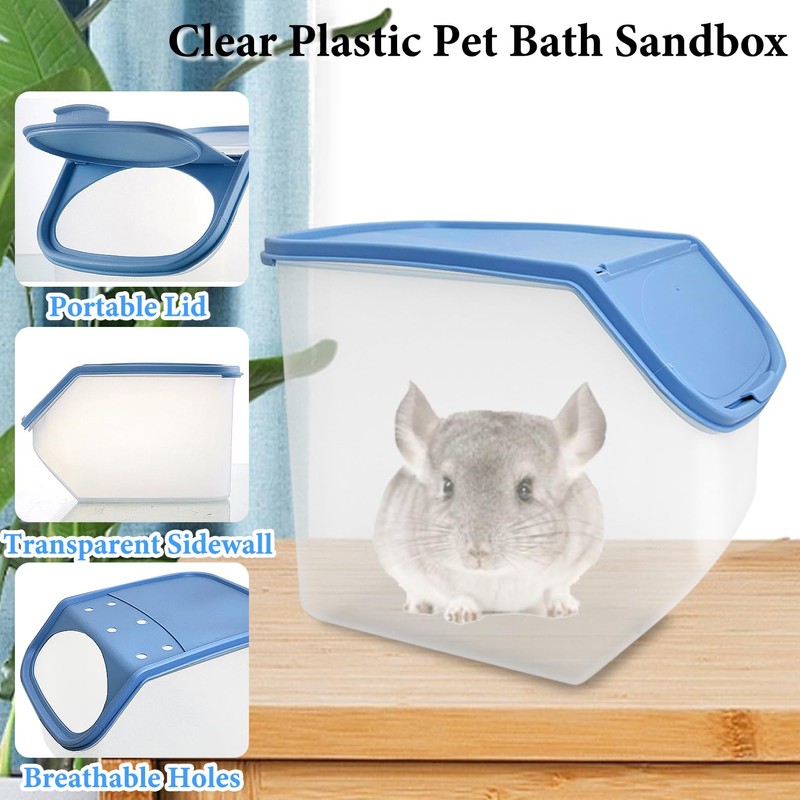 BNOSDM Large Chinchilla Sand Bath Container Large Chinchilla Dust Bath