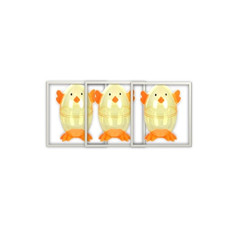 Clear Chick Shaped Easter Eggs 3 Fillable Treat Containers
