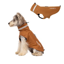 BT Bear Dog Raincoat,Adjustable Waterproof Lightweight Rain Jacket with Reflective Strip Dog Poncho Raincoat for Small Medum Dogs,Brown XL
