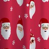 Catherine Lansfield Christmas Santa Spec-Tacular Shower Curtain, 180x180 cm, Red