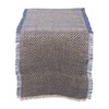 DII Jute Burlap Table Runner, Chevron Blue, 14 x 72