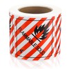 Affrolling 500 Pcs Hazard Class 4 Flammable Solid Labels -