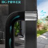 HG Power 4 Inch Black Soffit Vents, Stainless Steel Air