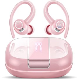 Wireless Ear Buds, Wireless Headphones HiFi Stereo, Earbuds with ENC Mic, Pink