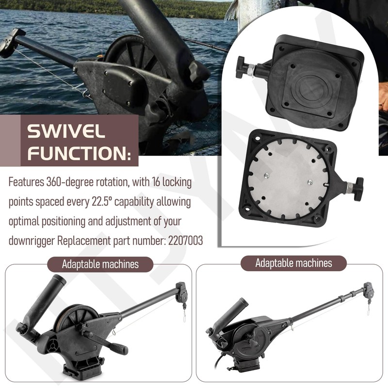 HTJYMY 2 Pack 2207003 Standard Low-Profile Swivel Base w/Hardware Compatible