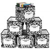 Romooa 6 Pcs 11 Inch Composition Book Classroom Fabric Storage
