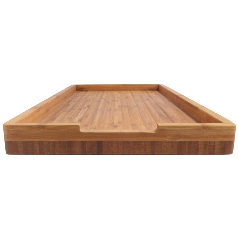 BambooMN Bamboo Range Burner Cover Cutting Board, New Vertical Cut,