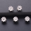 Jerler 10 Pcs Sliver Rhinestone Buttons Crystal Embellishments Sew on