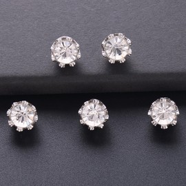 Jerler 10 Pcs Sliver Rhinestone Buttons Crystal Embellishments Sew on Clothing Buttons