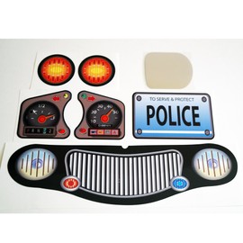 New Replacement Decals Fits Little Tikes Cozy Coupe II Ride on Black Police NL