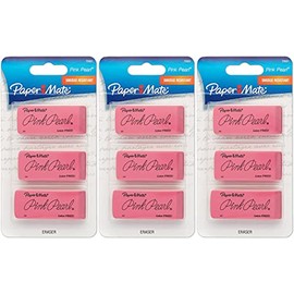 Pink Pearl Erasers, Large, 3 Count - 3 Box of Pink