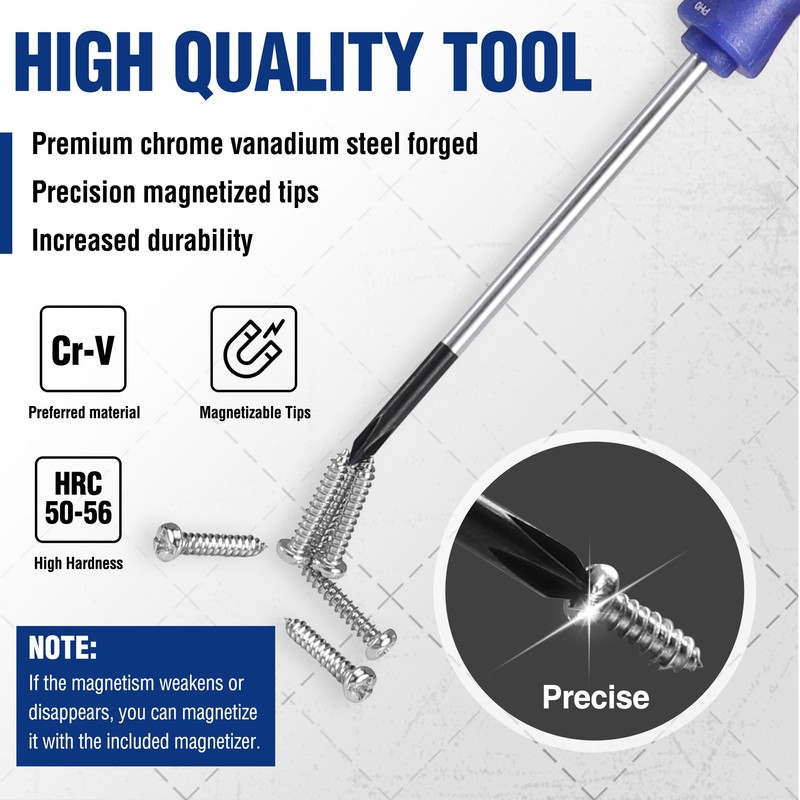 WORKPRO Precision Screwdriver Set 10-Piece, Cr-V Steel Small Screwdrivers Set,