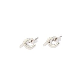 TseenYi Ocean Wave Studs Earrings Silver Wave Earrings Trendy Minimalist Everyday Earrings Jewelry for Women and Girls (Silver)