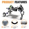LetPetRun Dog Wheelchair 4 Wheels Adjustable, Full Body Support Dog